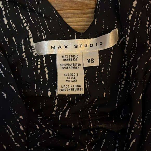 NWOT Max Studio Mini Dress Black and Tan XS - Picture 3 of 3